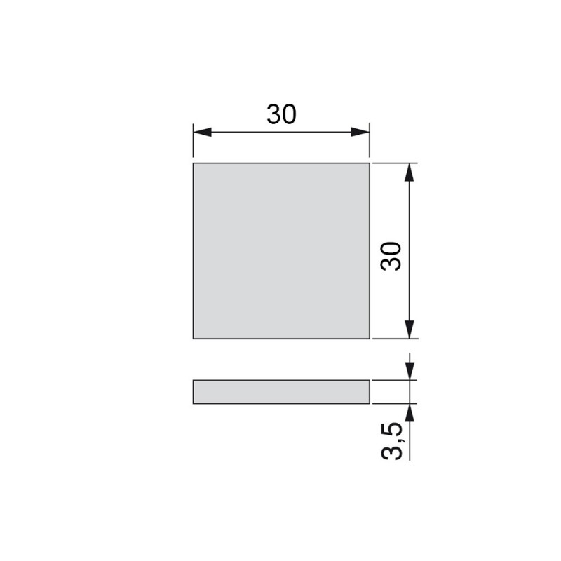 Rectángulo de fieltro adhesivo para muebles 12x95 mm 5-pack