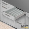 Cajón con Cubertero de PVC Gris Europa para Cocina