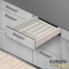 Cajón con Cubertero de PVC Blanco Europa para Cocina